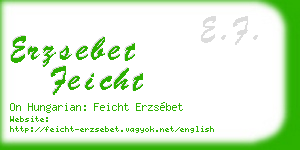 erzsebet feicht business card