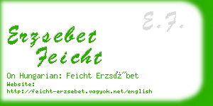 erzsebet feicht business card